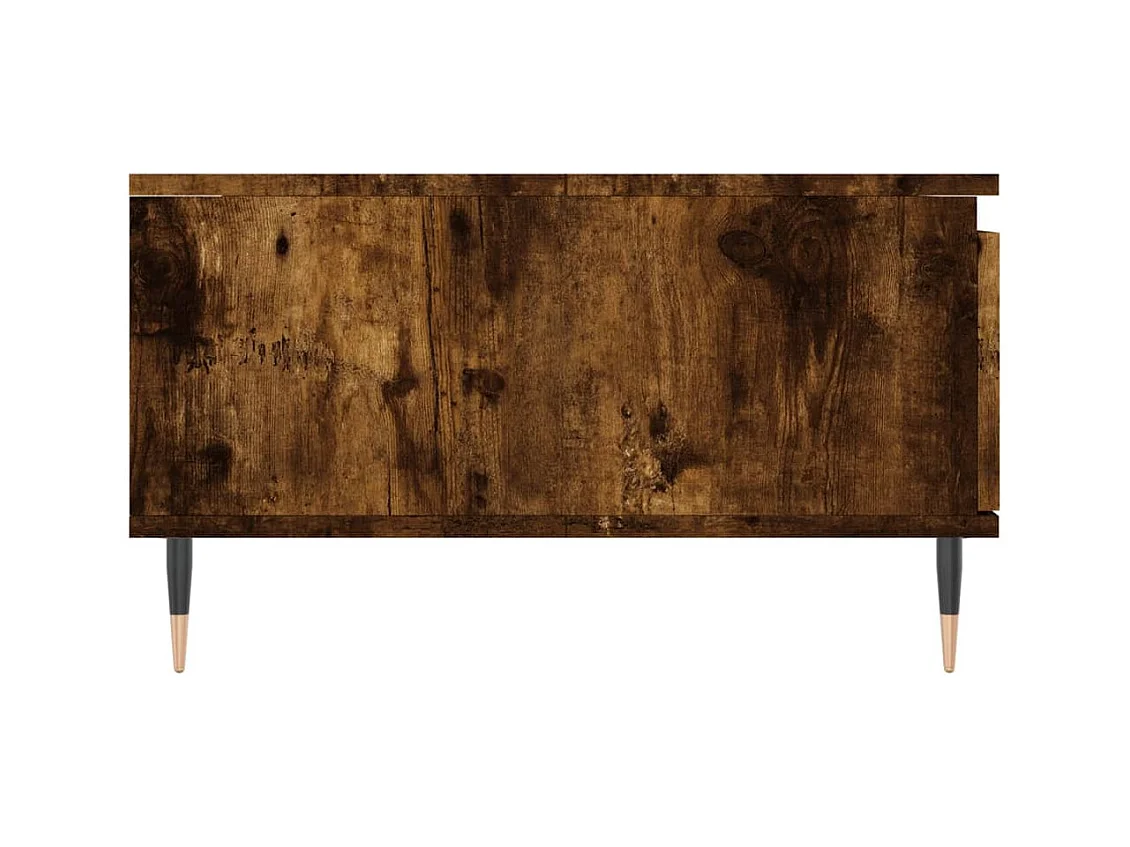 Table basse chêne fumé 90x60x35 cm bois d'ingénierie