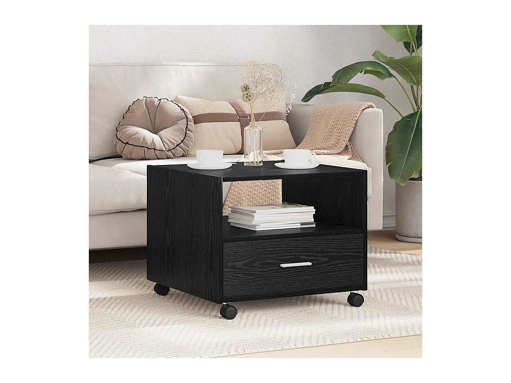 Table basse Chêne noir 55 x 55 x 45 cm Bois d'ingénierie