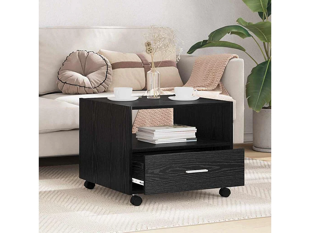 Table basse Chêne noir 55 x 55 x 45 cm Bois d'ingénierie