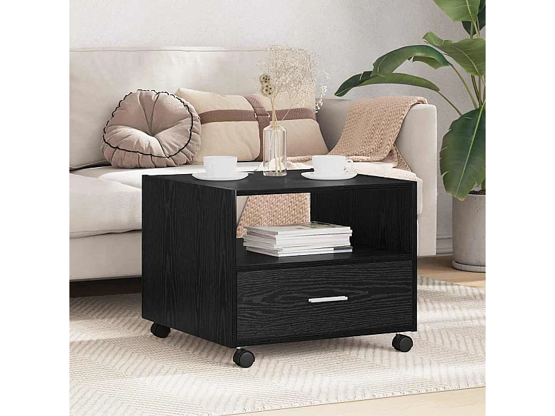 Table basse Chêne noir 55 x 55 x 45 cm Bois d'ingénierie