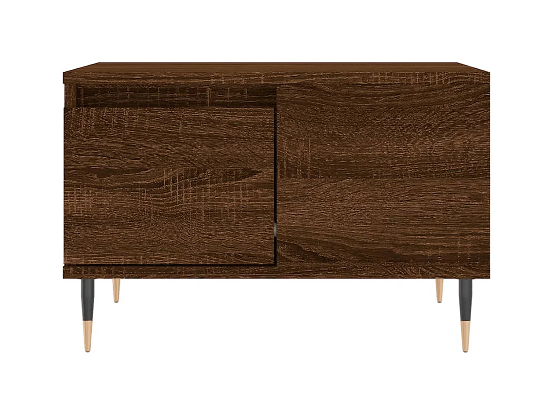 Salontafel bruin eiken 55x55x36,5 cm bewerkt hout