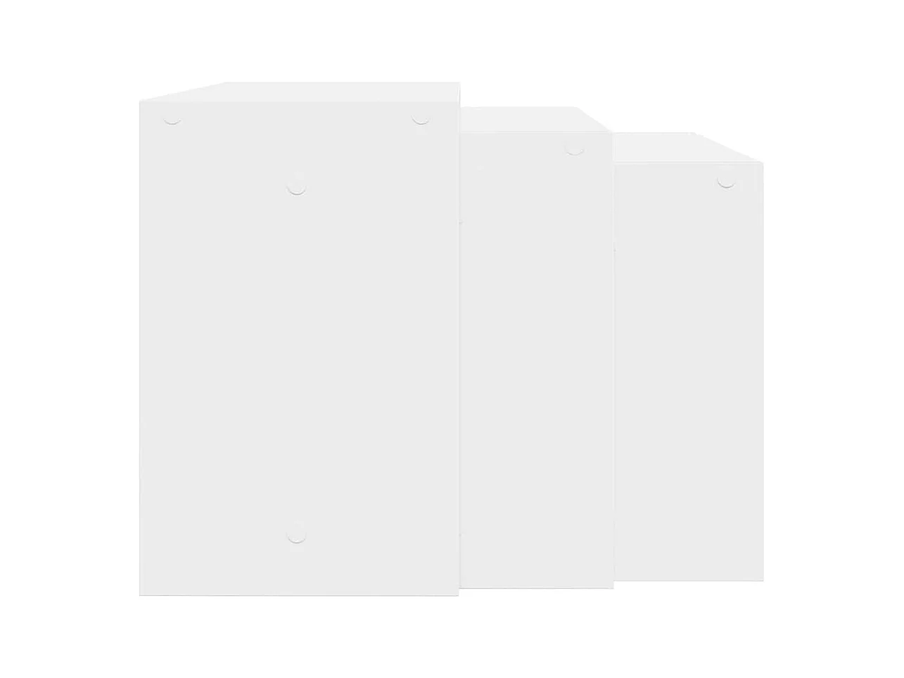 Tables gigognes 3 pcs blanc bois d'ingénierie