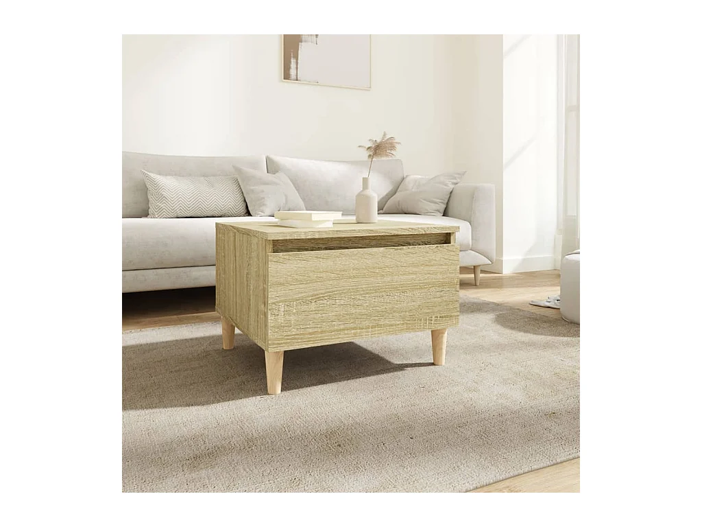 Table d'appoint Chêne sonoma 50x46x35 cm Bois d'ingénierie