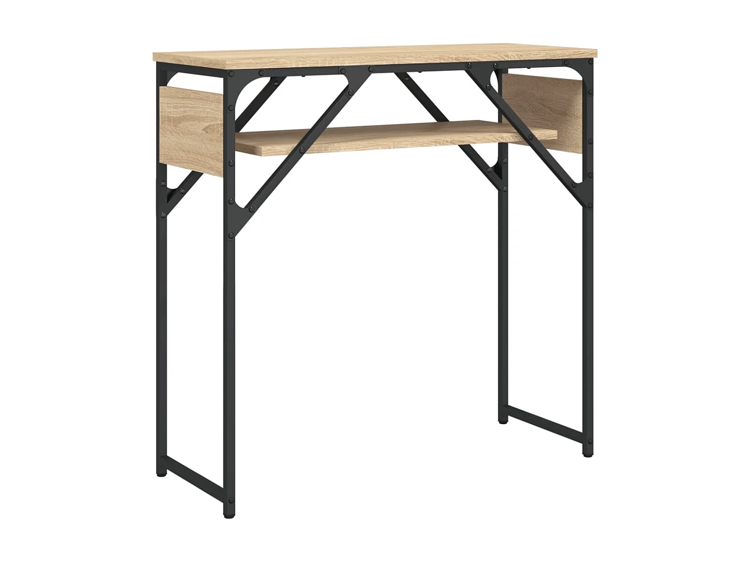 Table console avec étagère chêne sonoma 75x30x75 cm