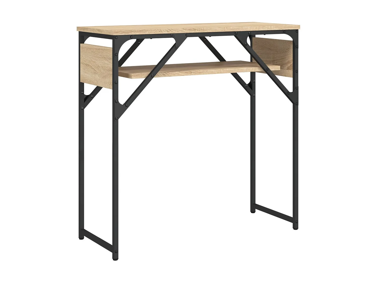 Table console avec étagère chêne sonoma 75x30x75 cm
