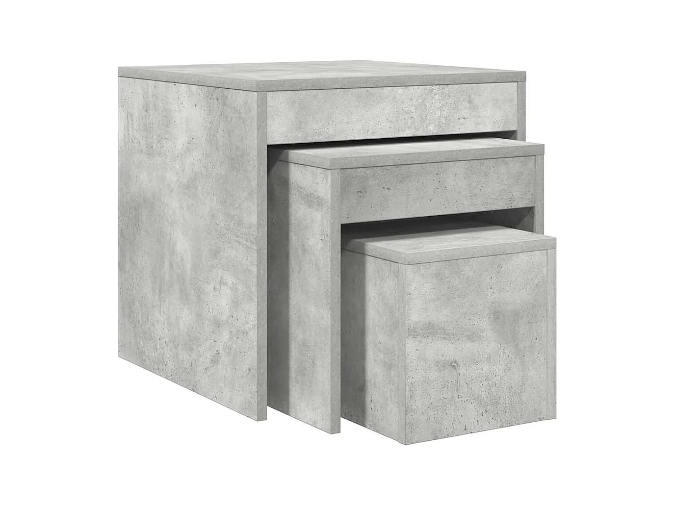 Bijzettafels 3 stuks Betongrijs Agglomeraat