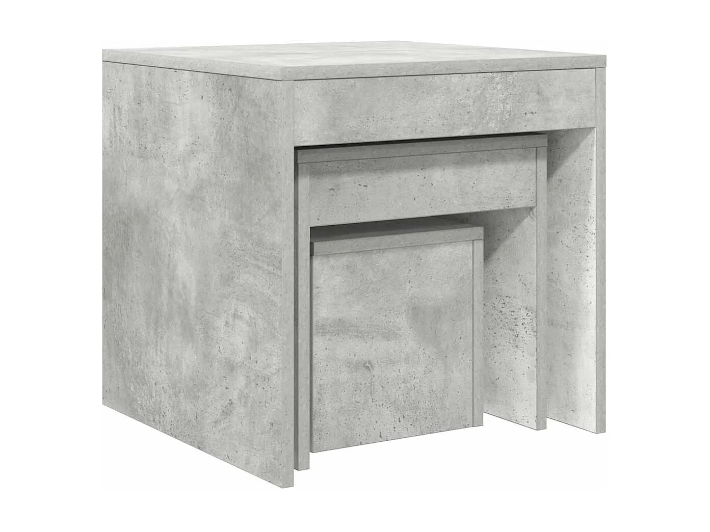Tables gigognes 3 pcs Gris béton Aggloméré