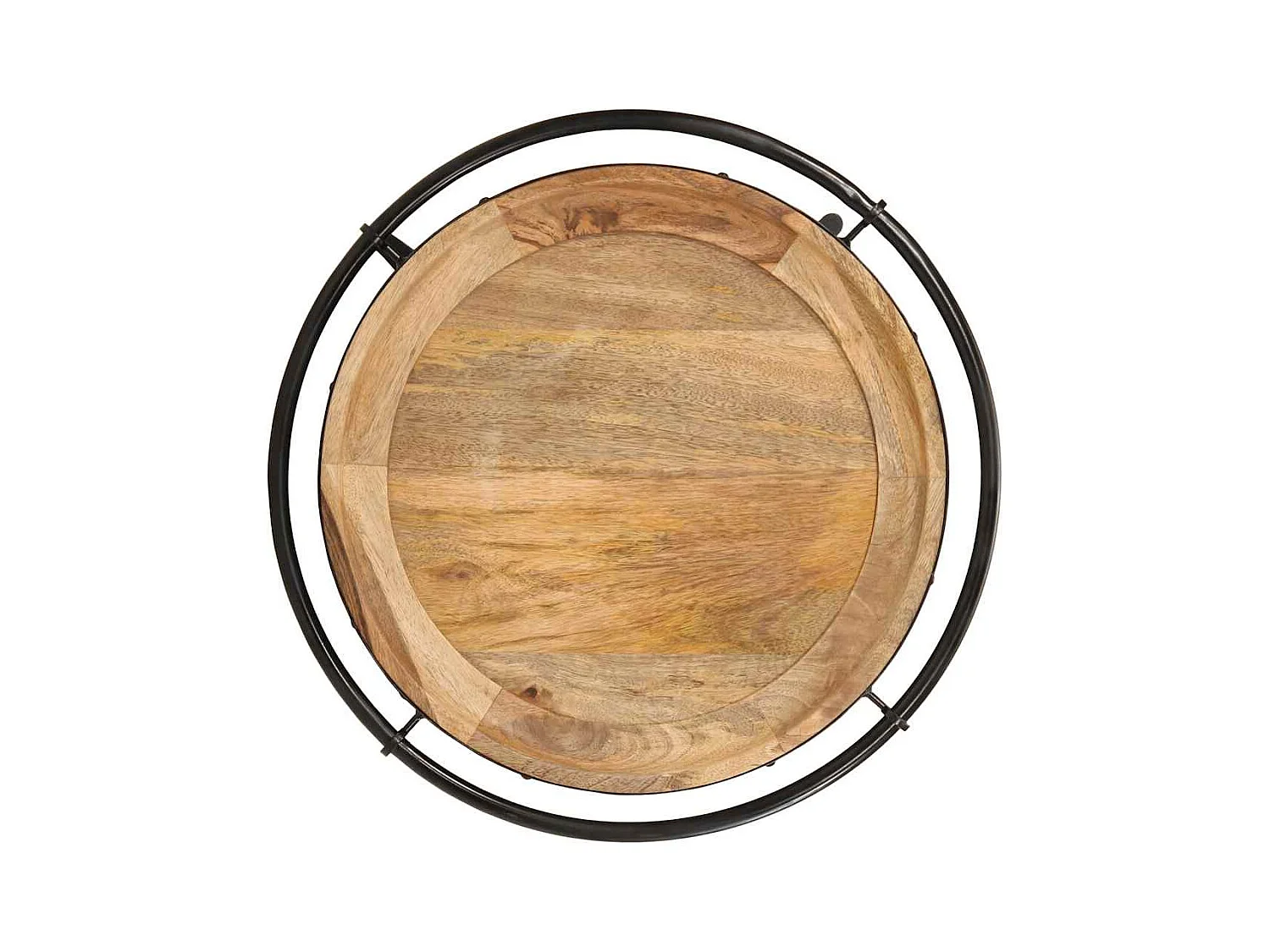 Bijzettafel Ø55x60 cm massief mangohout