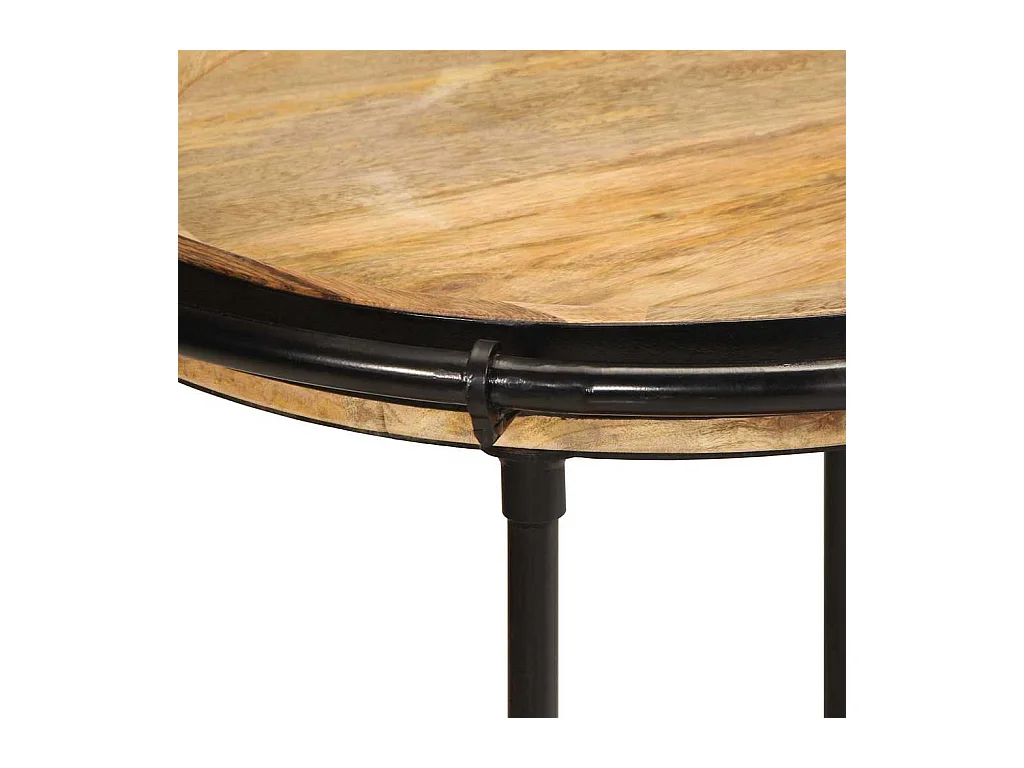 Bijzettafel Ø55x60 cm massief mangohout