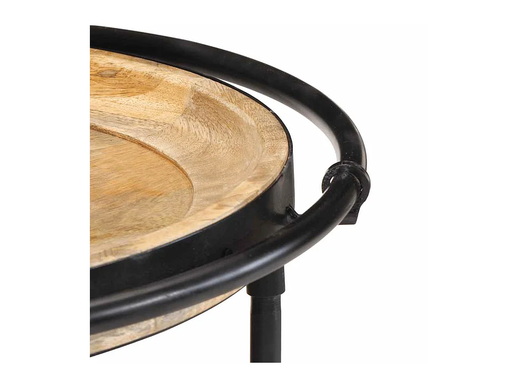 Bijzettafel Ø55x60 cm massief mangohout