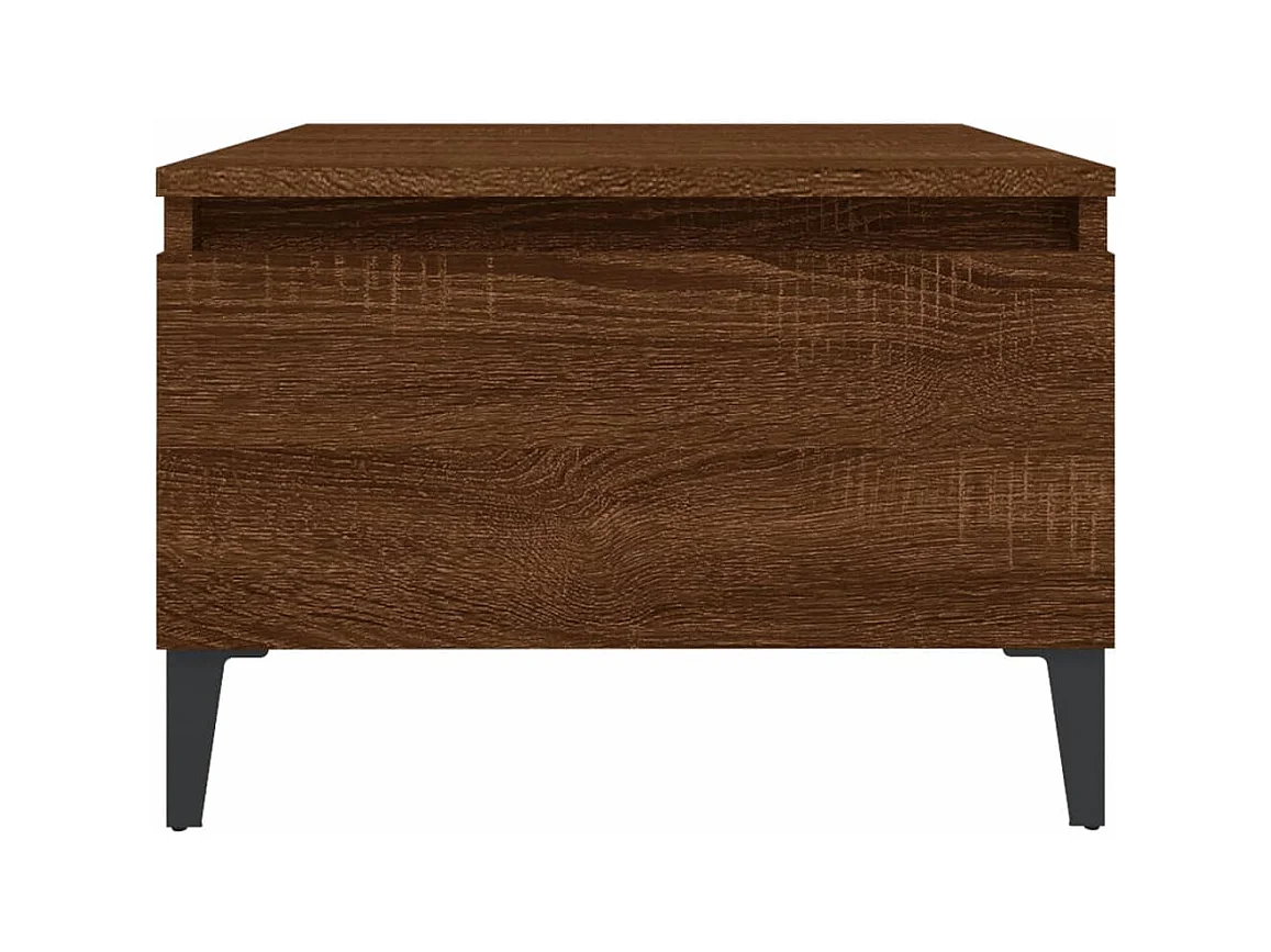 Tavolini laterali 2 pezzi Rovere marrone 50x46x35 cm Legno ingegnerizzato