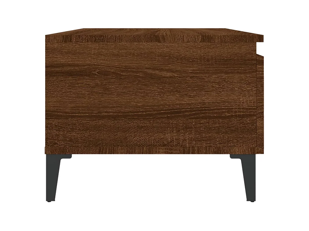 Tavolini laterali 2 pezzi Rovere marrone 50x46x35 cm Legno ingegnerizzato