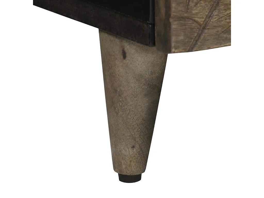 Lichtgrijze salontafel 80x54x40 cm massief mangohout