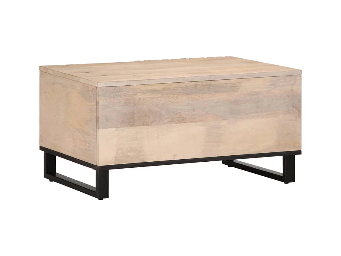 Witte salontafel 80x51x40 cm massief mangohout