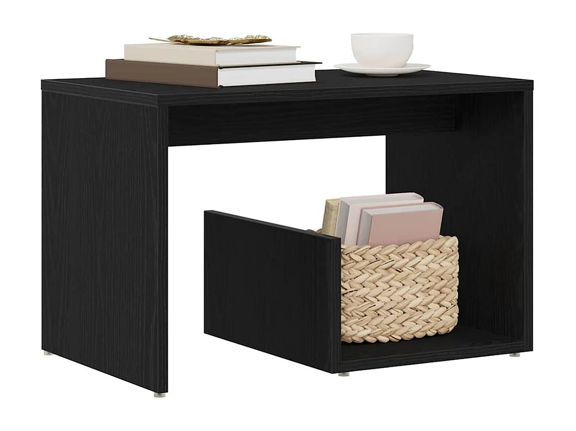 Table d'Occasion Chêne Noir 59 x 36 x 38 cm Bois d'ingénierie