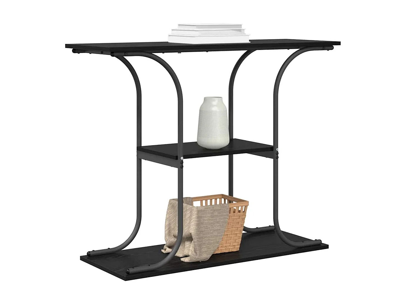 Tavolo consolle Rovere nero 101 x 35 x 80,5 cm Legno ingegnerizzato