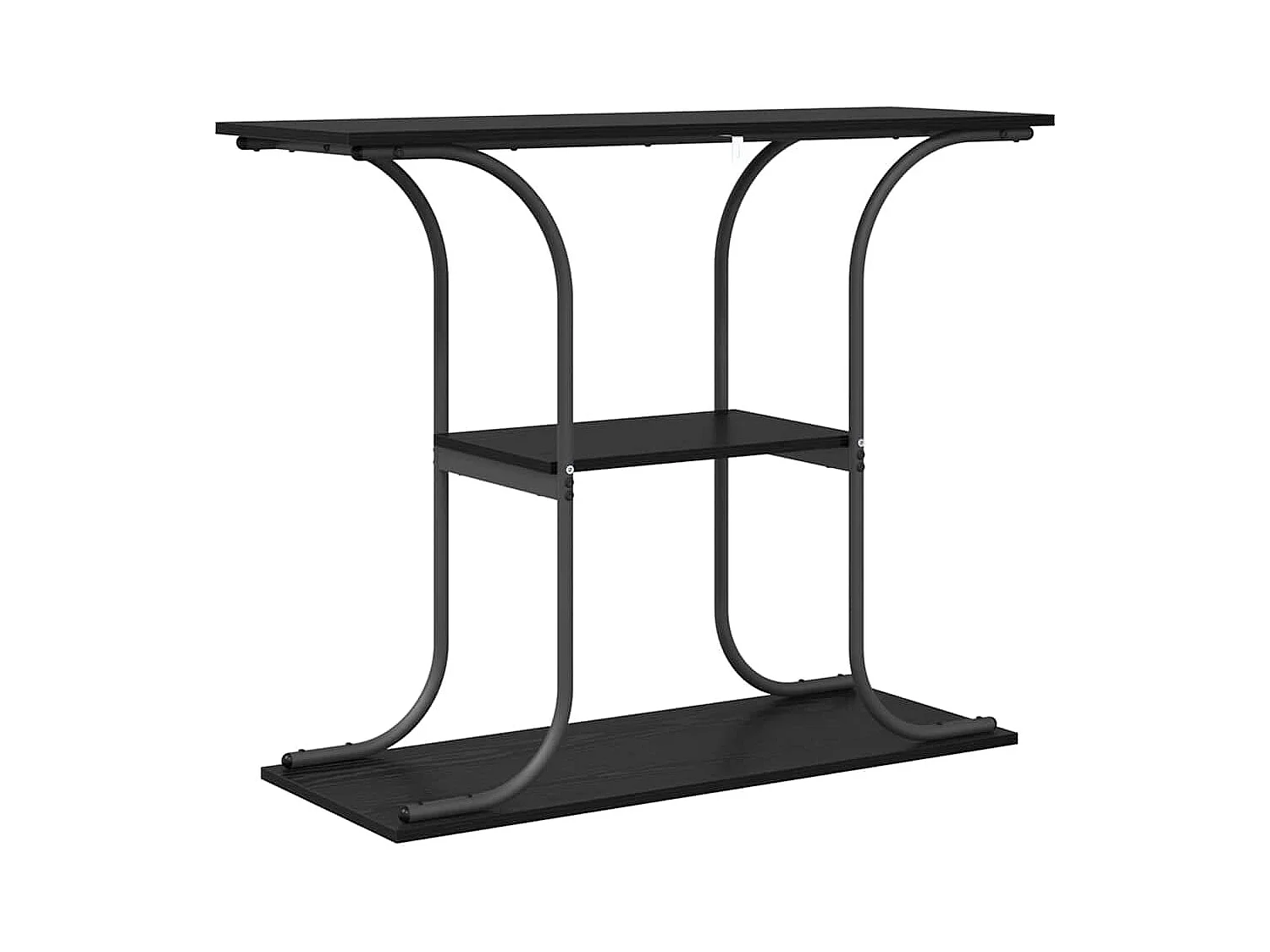 Consoletafel Zwarte eik 101 x 35 x 80,5 cm Bewerkt hout