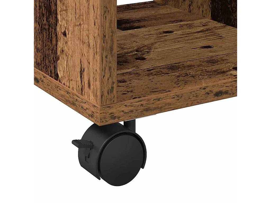 Tavolino laterale in legno antico 50 x 30 x 55 cm Legno ingegnerizzato