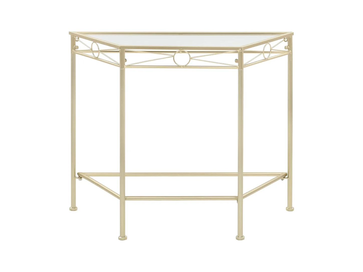 Vintage metalen bijzettafel 87 x 34 x 73 cm goud