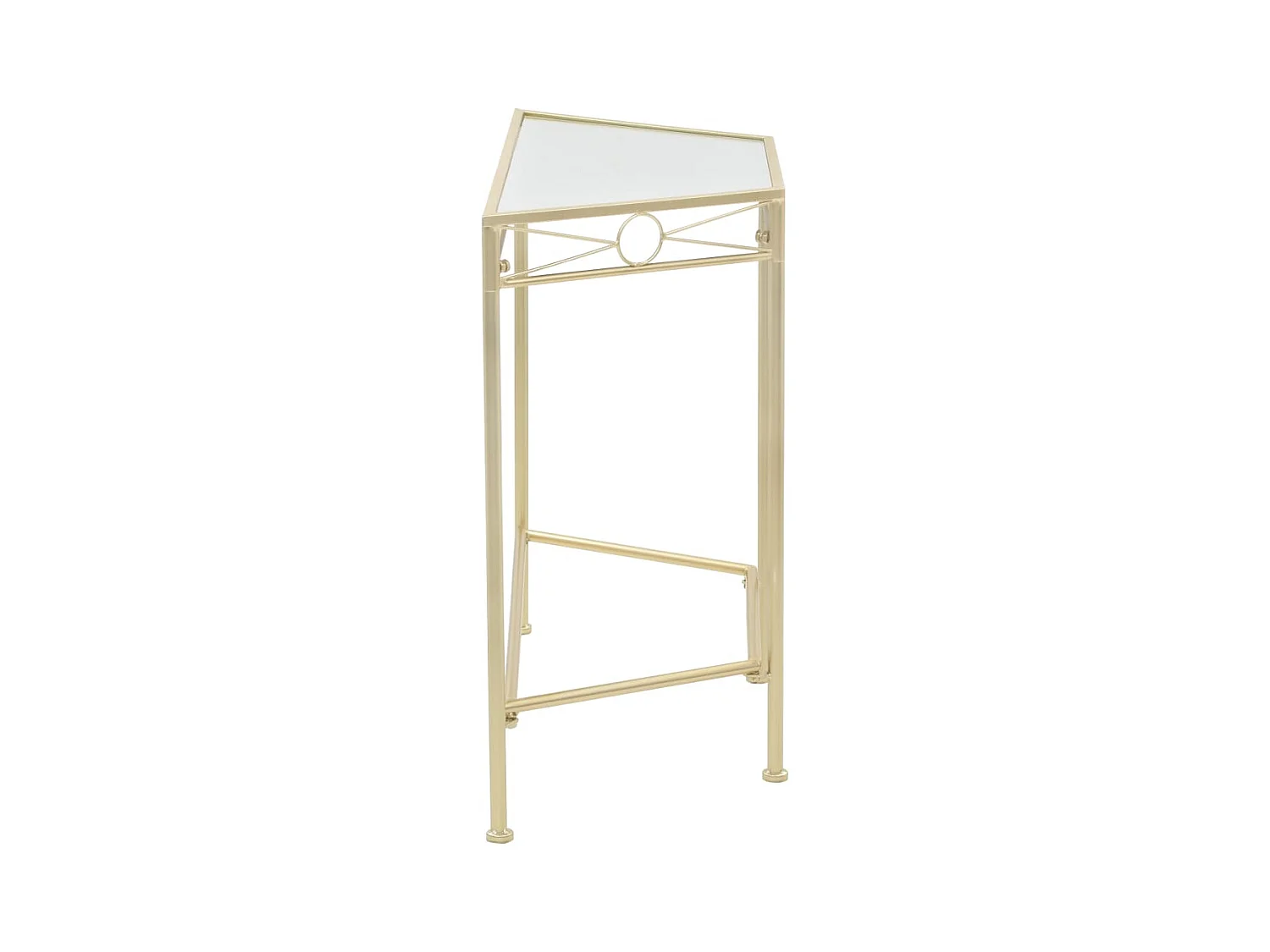 Vintage metalen bijzettafel 87 x 34 x 73 cm goud