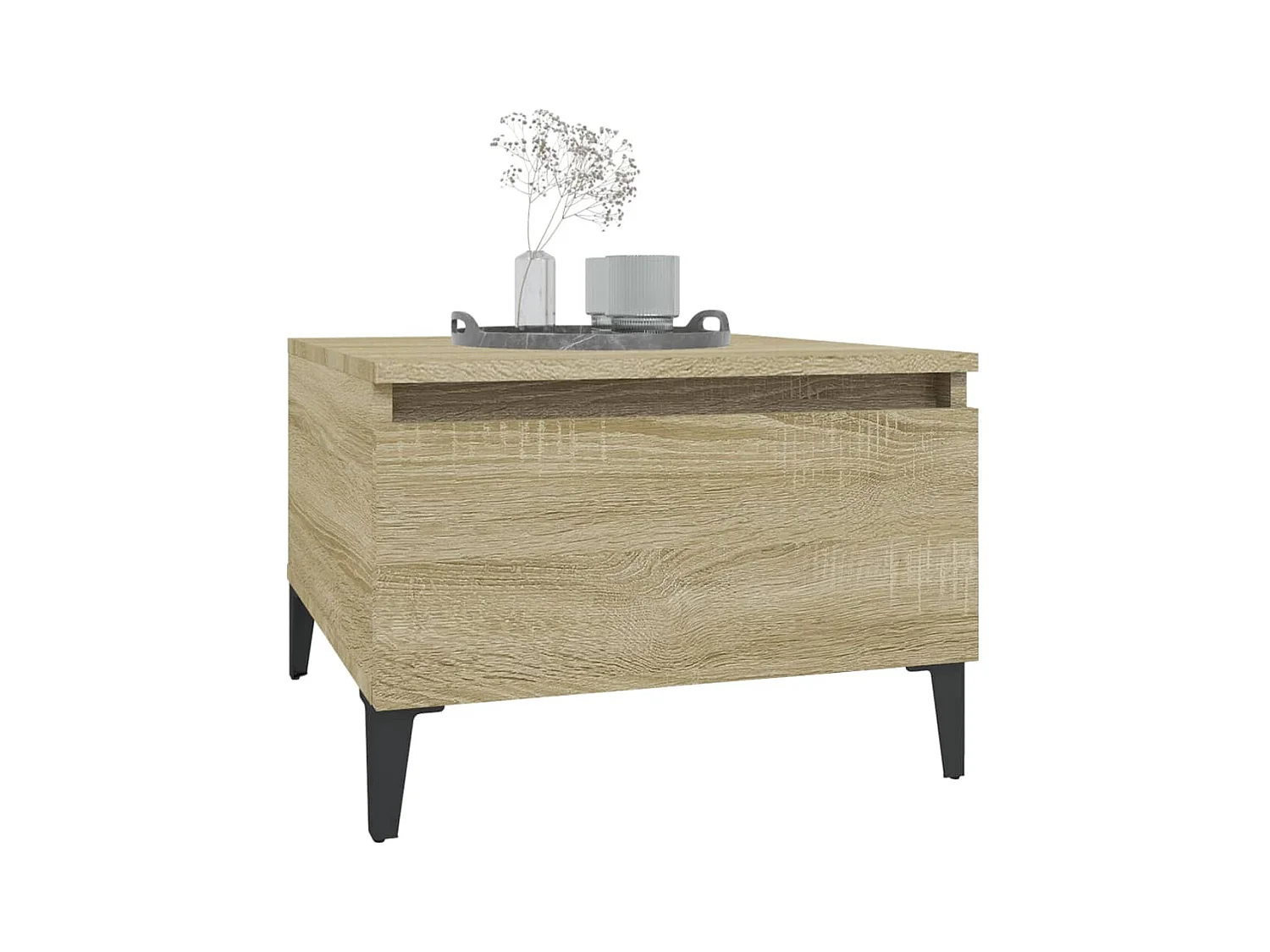 Tables d'appoint 2 pcs Chêne sonoma 50x46x35 cm Bois ingénierie