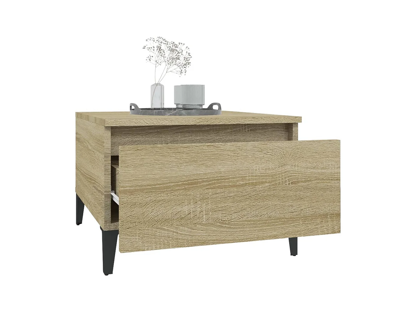 Tables d'appoint 2 pcs Chêne sonoma 50x46x35 cm Bois ingénierie