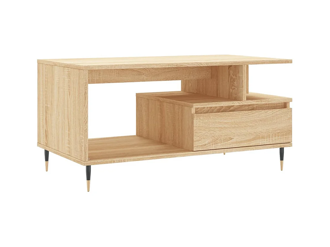 Table basse Chêne sonoma 90x49x45 cm Bois d'ingénierie