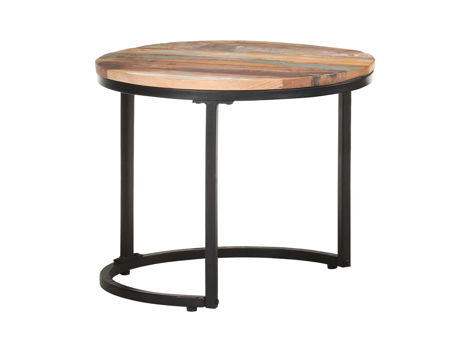 stuks bijzettafels van massief gerecycled hout