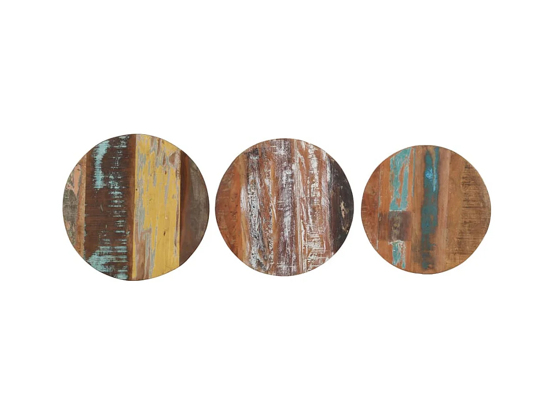 stuks bijzettafels van massief gerecycled hout