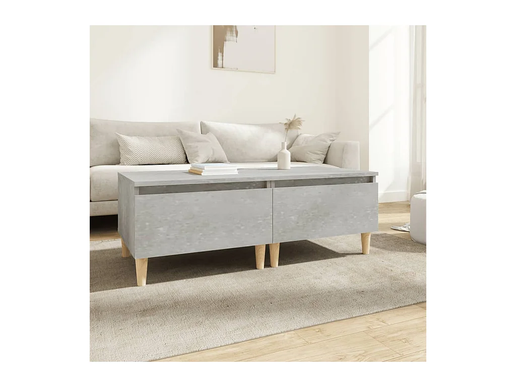 Tables d'appoint 2 pcs Gris béton 50x46x35 cm Bois d'ingénierie