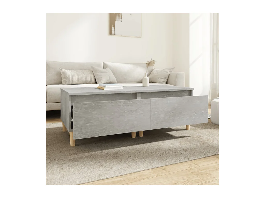 Tables d'appoint 2 pcs Gris béton 50x46x35 cm Bois d'ingénierie