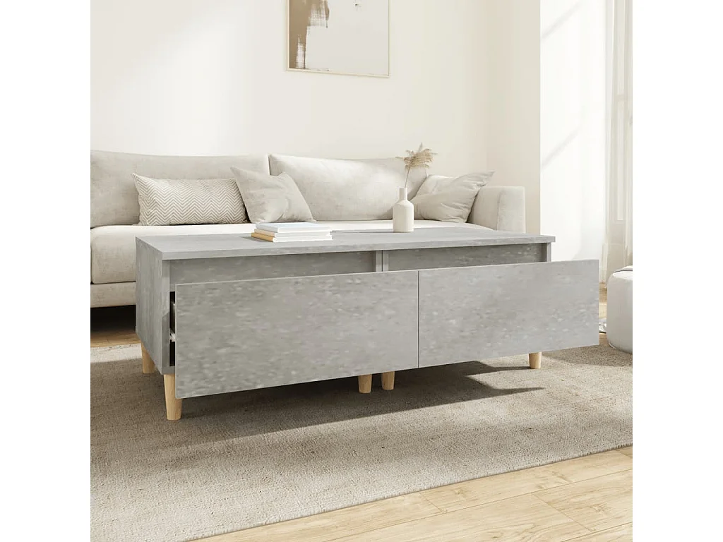 Tables d'appoint 2 pcs Gris béton 50x46x35 cm Bois d'ingénierie