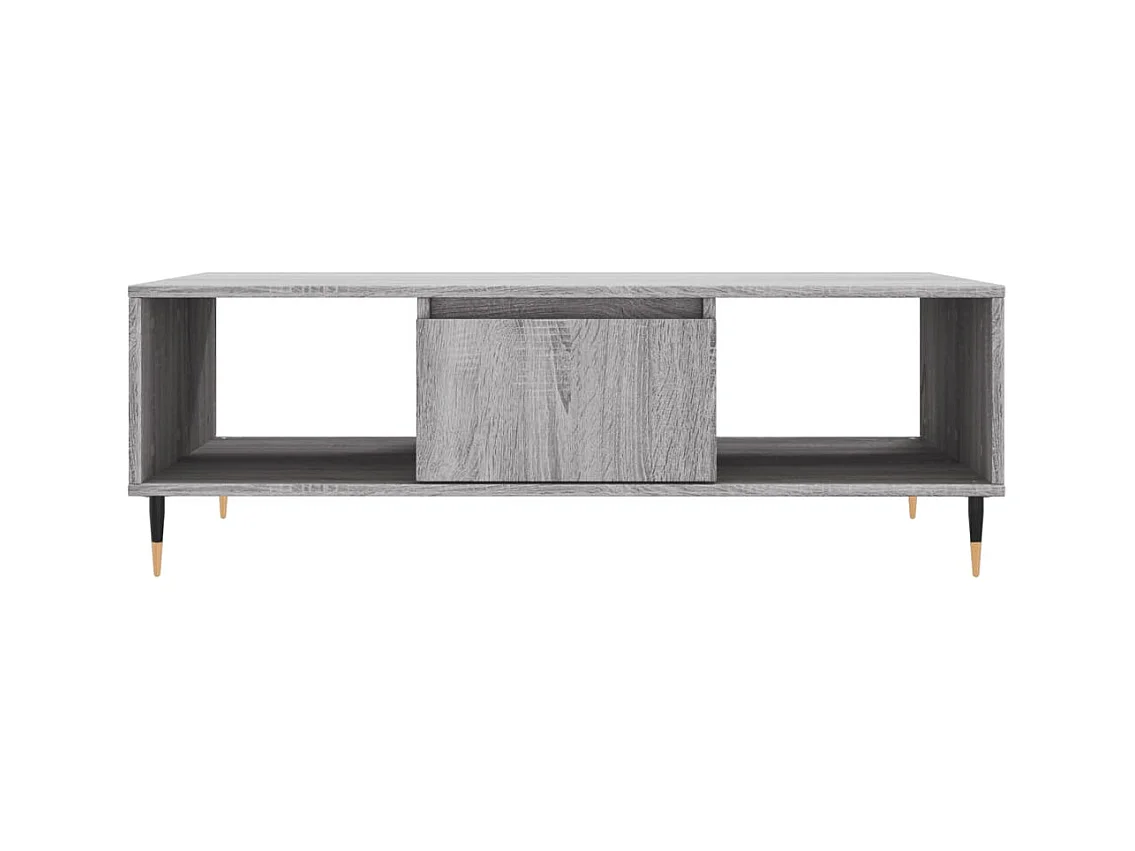 Table basse sonoma gris 104x60x35 cm bois d'ingénierie