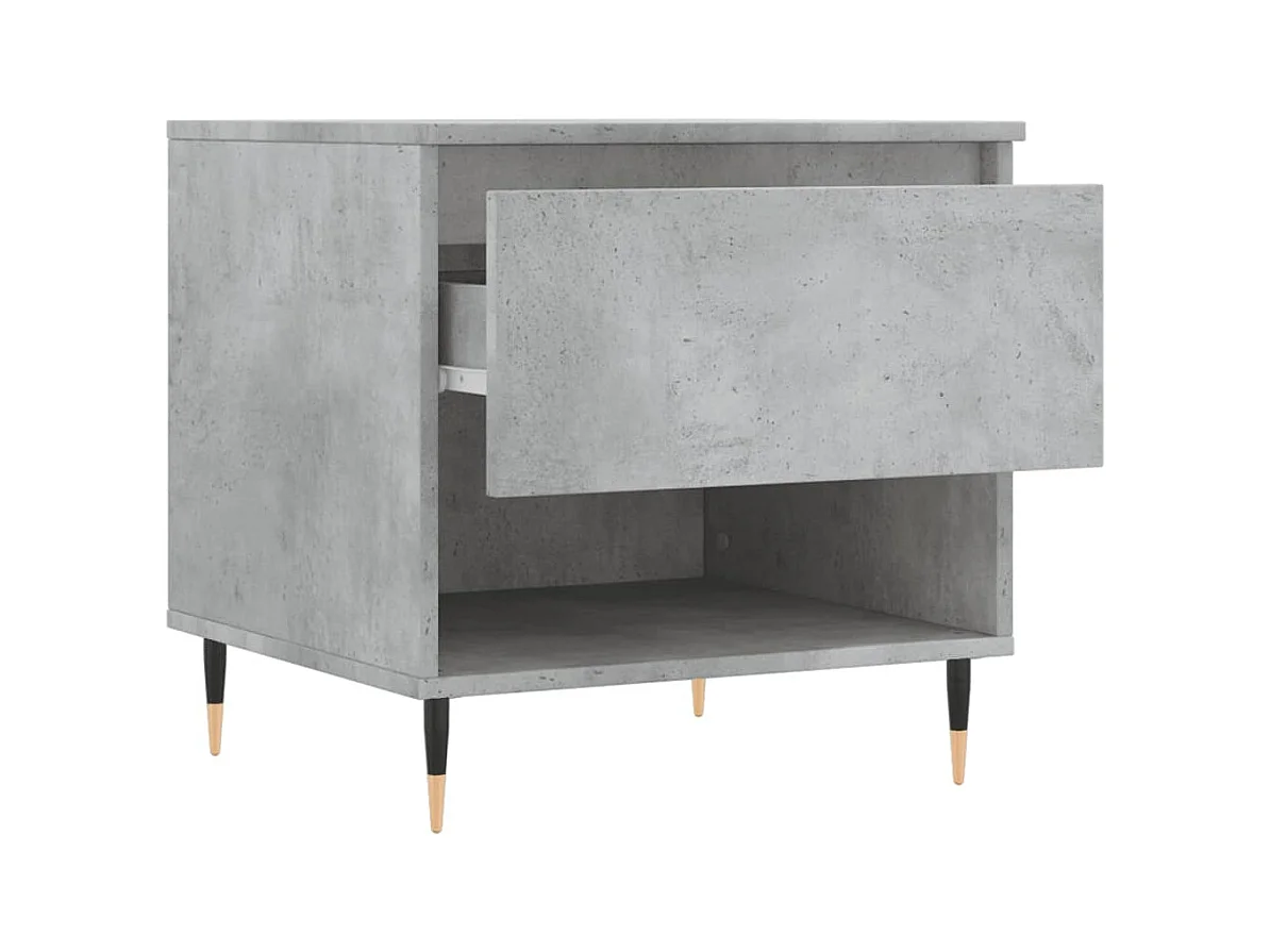 Table basse gris béton 50x46x50 cm bois d'ingénierie