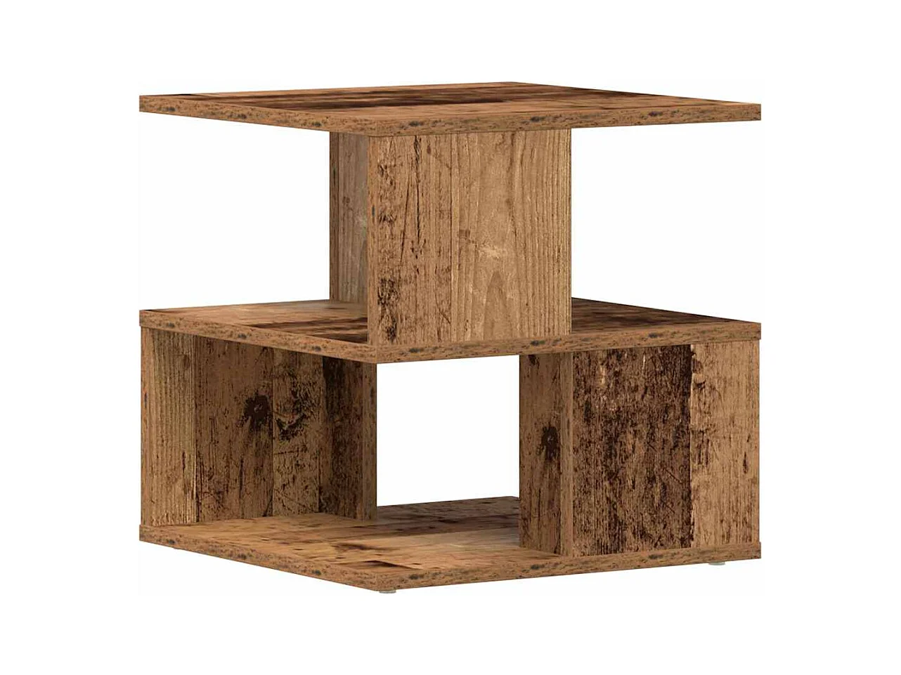 Tavolino laterale in legno antico 40 x 40 x 40 cm Legno ingegnerizzato