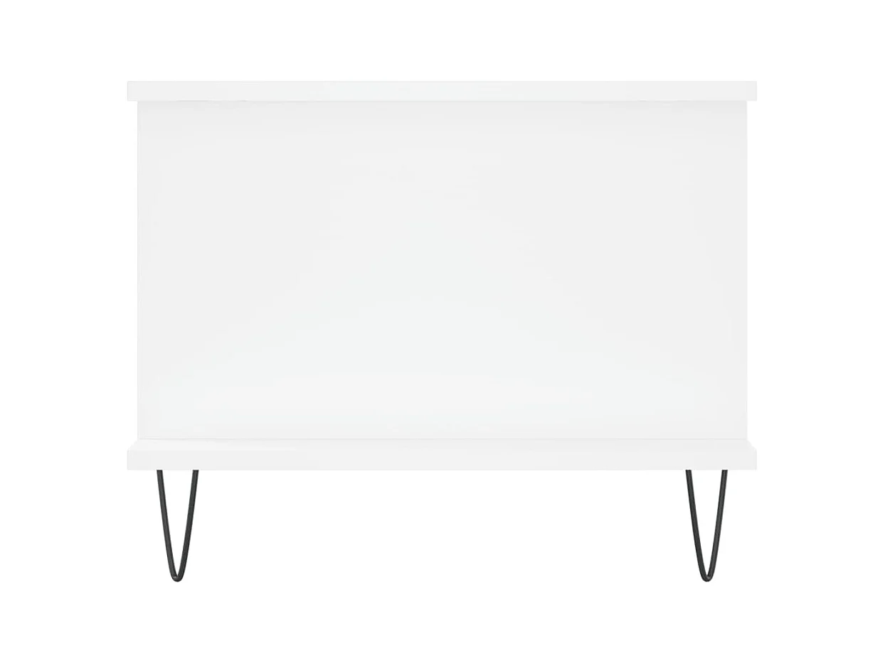 Tavolino bianco 90x50x40 cm in legno ingegnerizzato