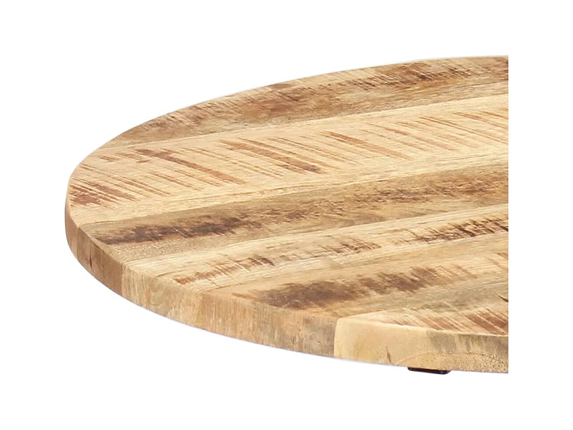 Bijzettafel 60x(46-63) cm Massief mangohout en gietijzer