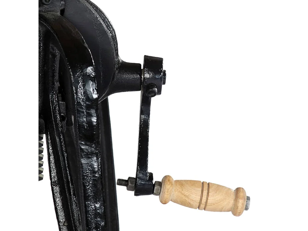 Bijzettafel 60x(46-63) cm Massief mangohout en gietijzer