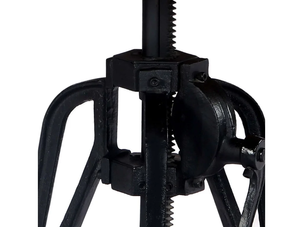 Tavolino laterale 60x(46-63) cm Legno massello di mango e ghisa