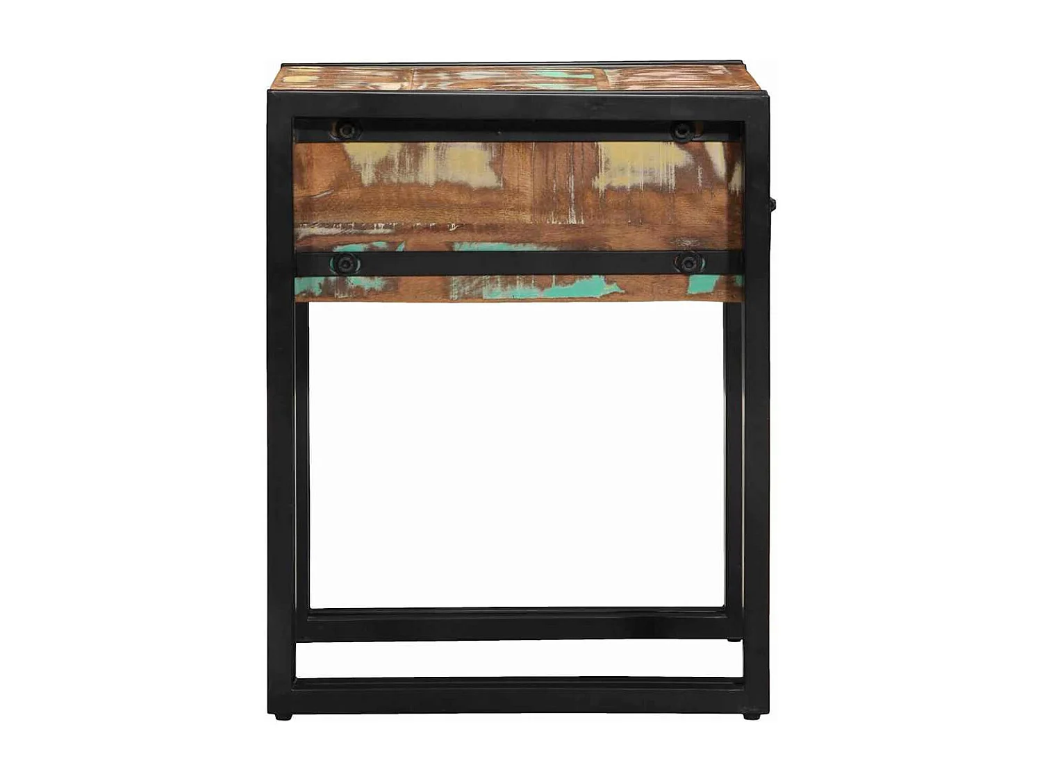 Bijzettafel 40 x 40 x 50 cm massief gerecycled hout