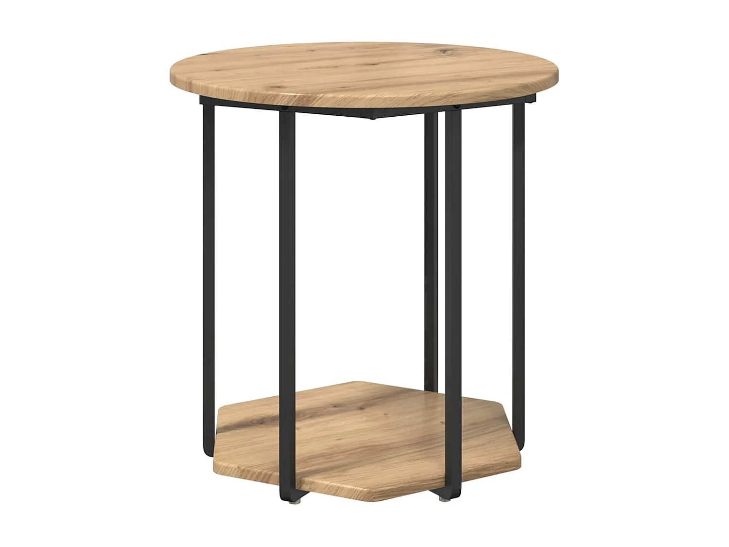 Ensemble de tables d'appoint 2 pcs Chêne artisanal et noir