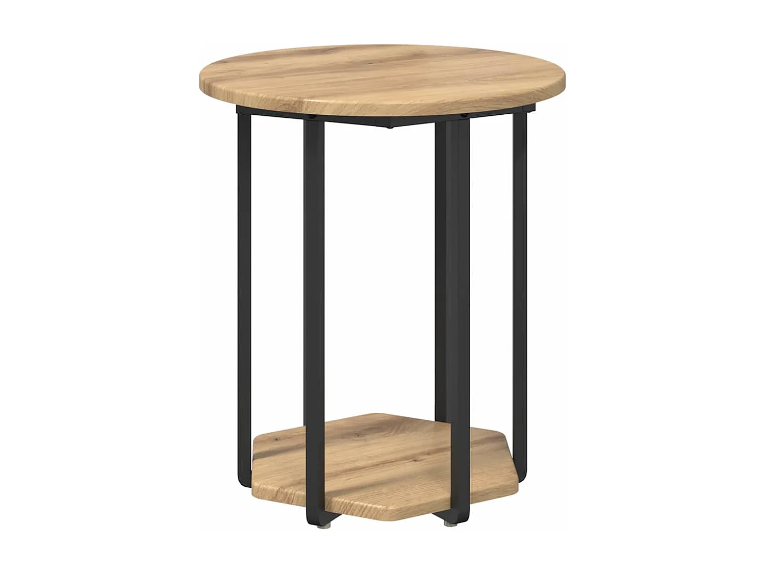 Ensemble de tables d'appoint 2 pcs Chêne artisanal et noir