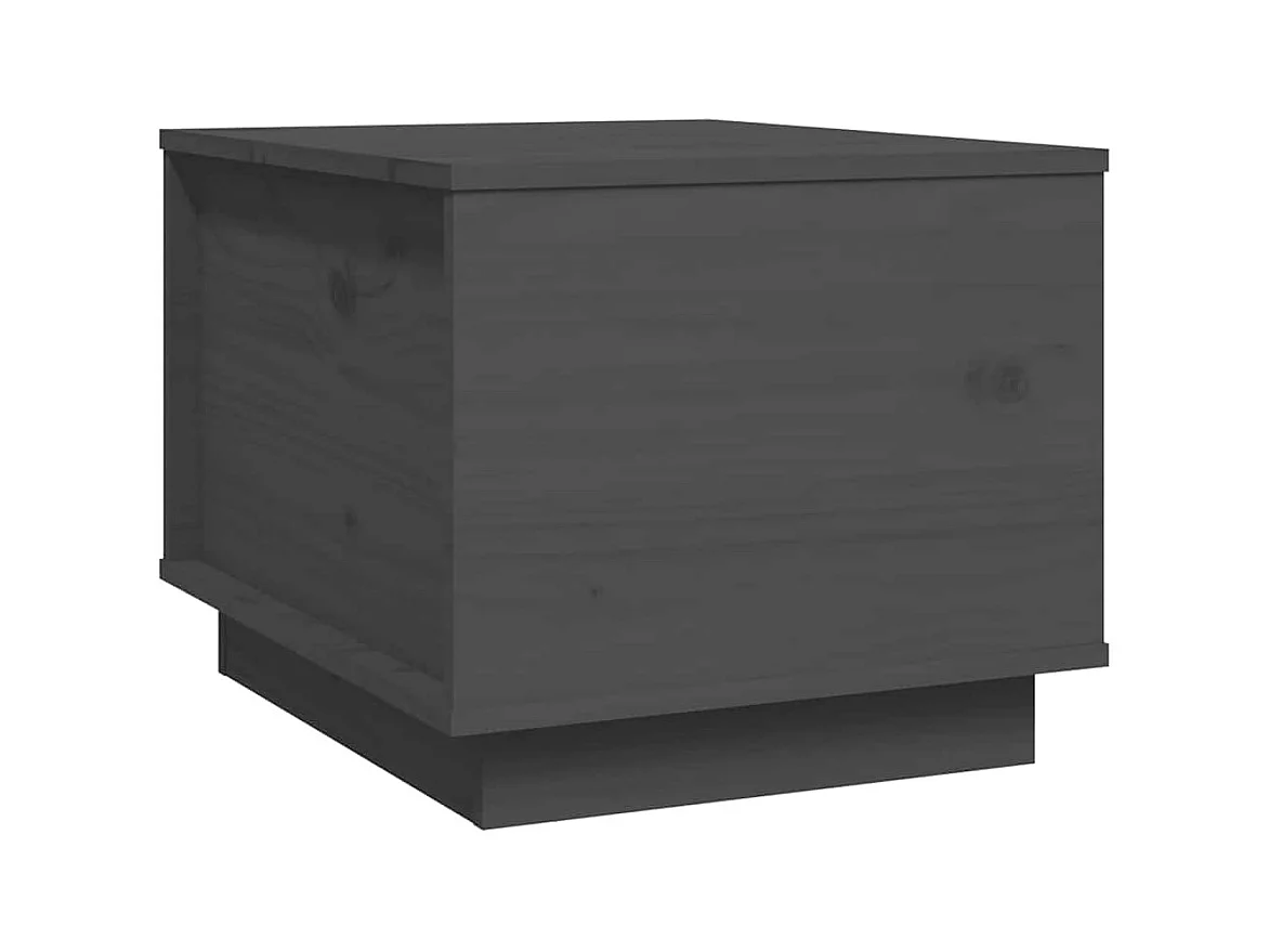 Tavolino da caffè Grigio 40x50x35 cm Legno massello di pino