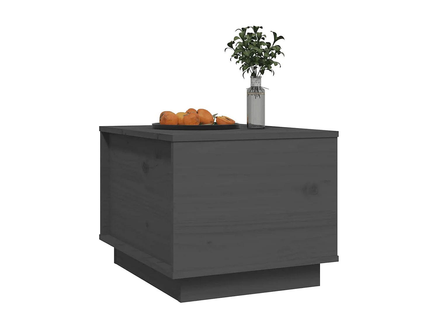 Salontafel Grijs 40x50x35 cm Massief grenenhout