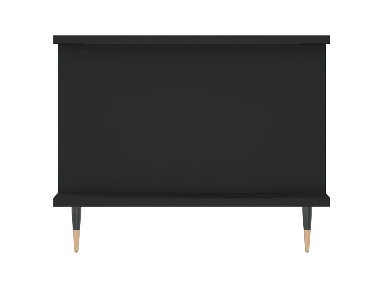 Zwarte salontafel 90x50x40 cm bewerkt hout