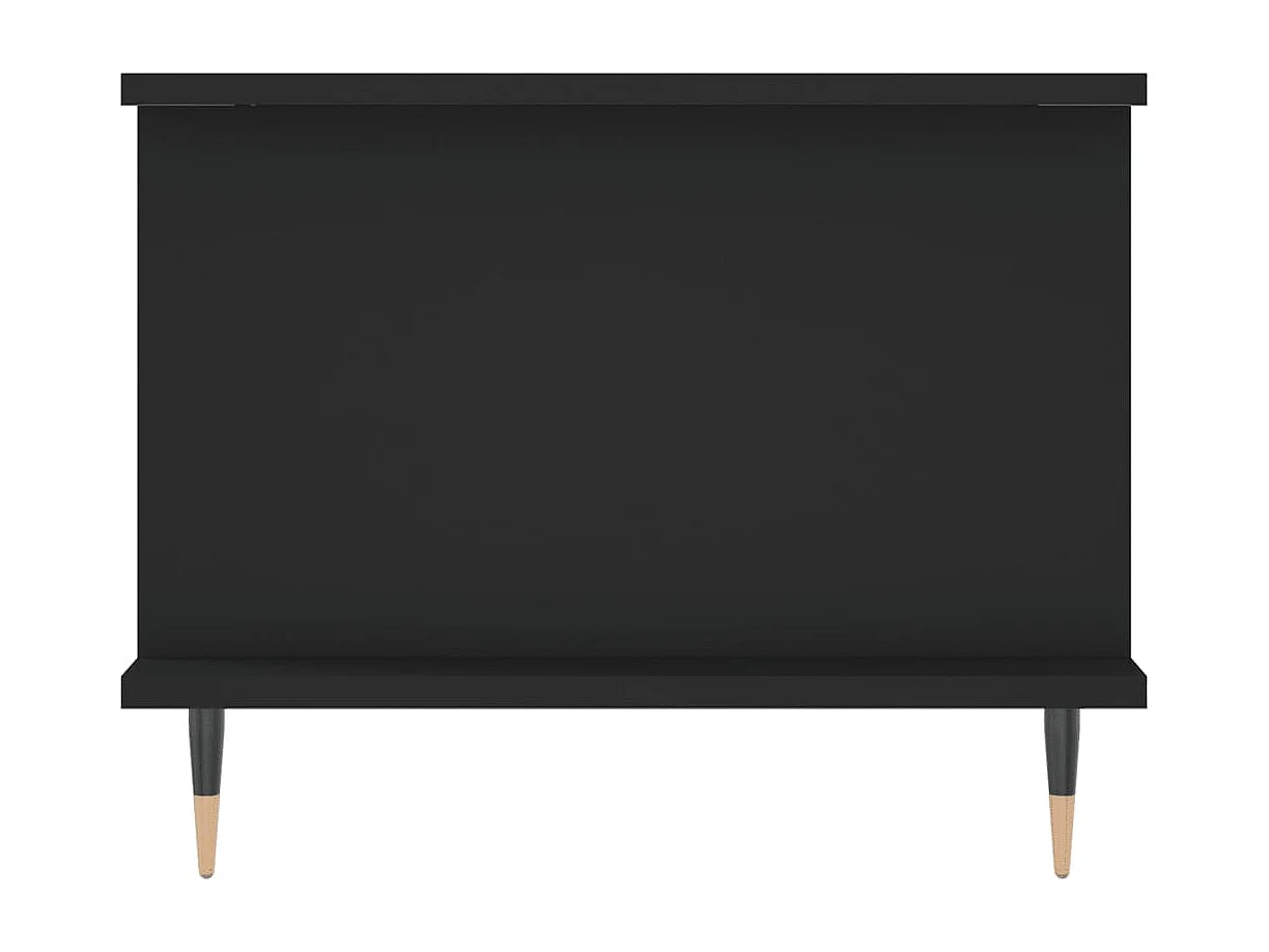 Table basse noir 90x50x40 cm bois d'ingénierie