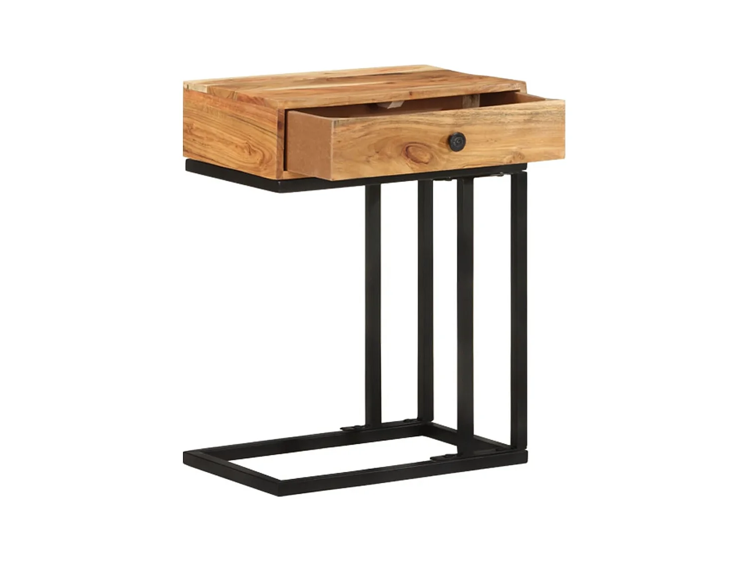 U-vormige bijzettafel 45x30x61 cm Massief acaciahout