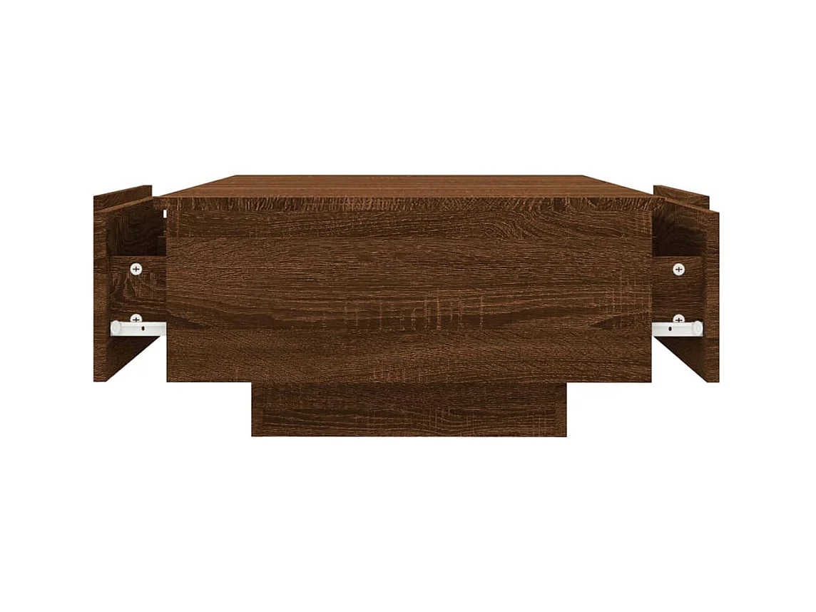 Salontafel Bruin eiken 90x60x31 cm Bewerkt hout