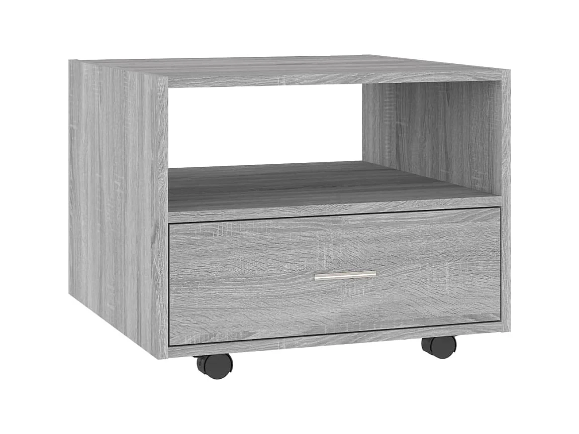 Table basse sonoma gris 55x55x40 cm bois d'ingénierie