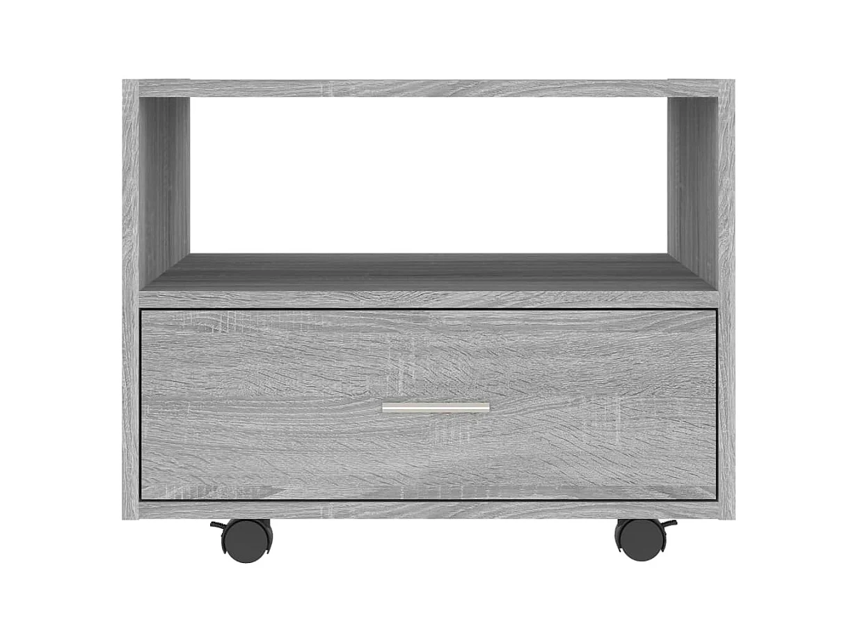 Table basse sonoma gris 55x55x40 cm bois d'ingénierie